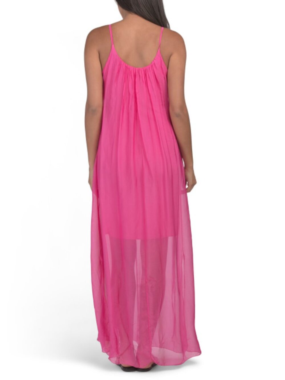 GIUSY Silk Blend Strappy Maxi Dress - Picture 2 of 3